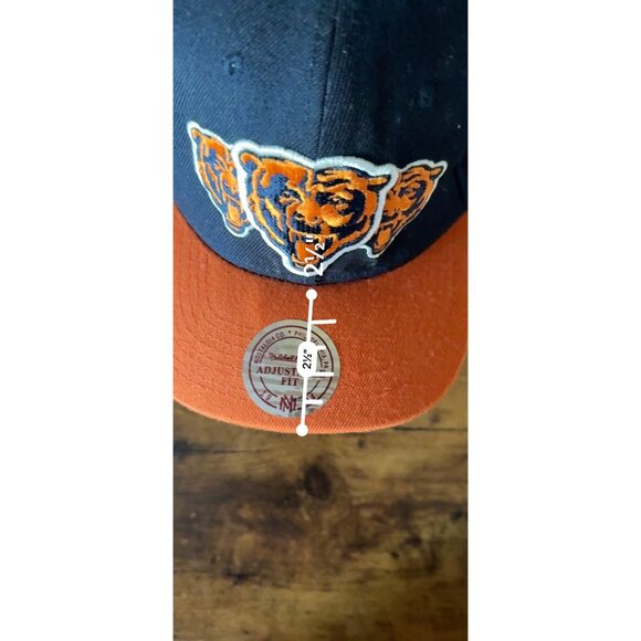 Mitchell & Ness Chicago Bears Navy & Orange Adjustable Snapback Hat - Picture 15 of 16